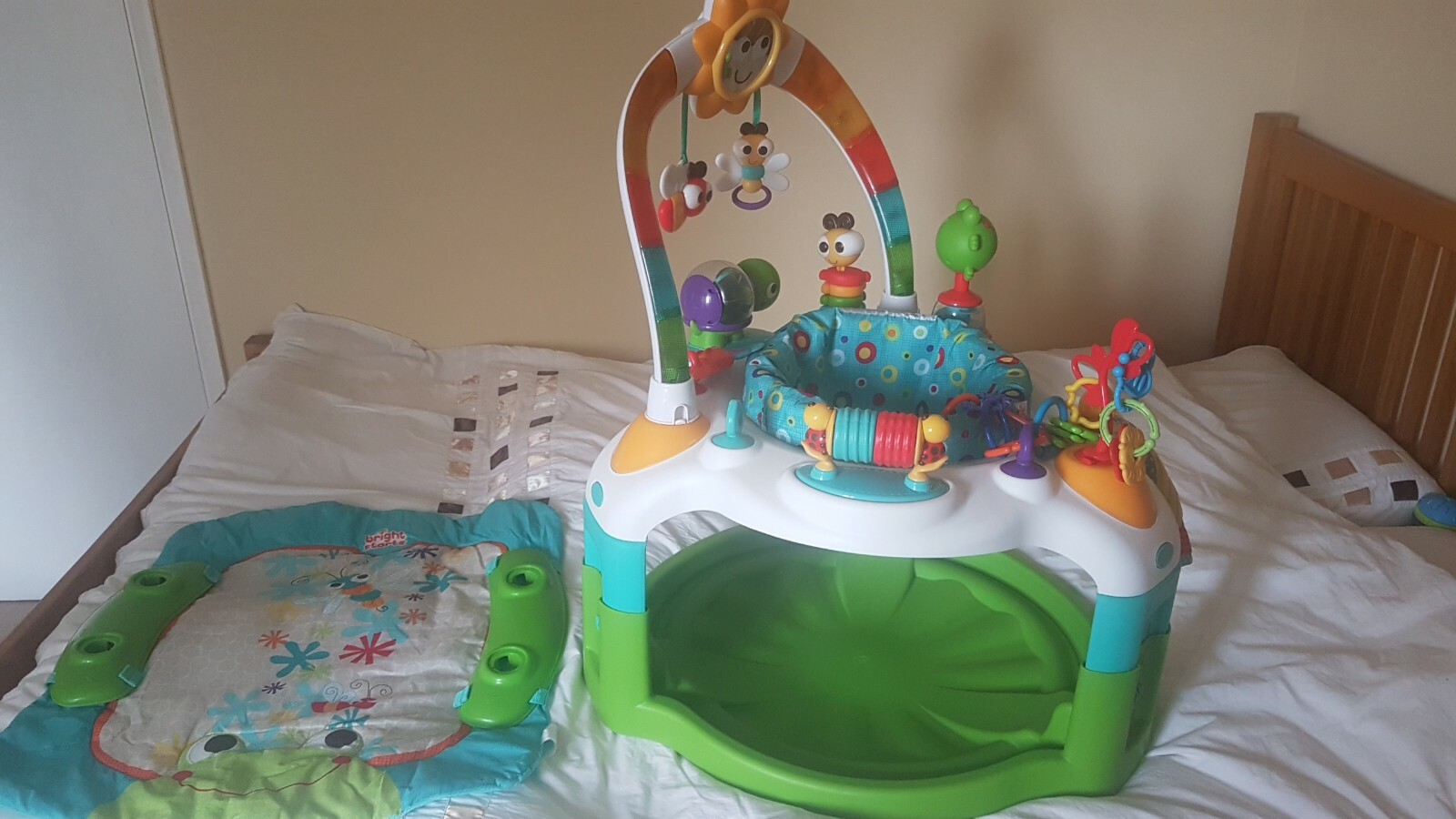 bright starts lights baby learn and giggle activity station