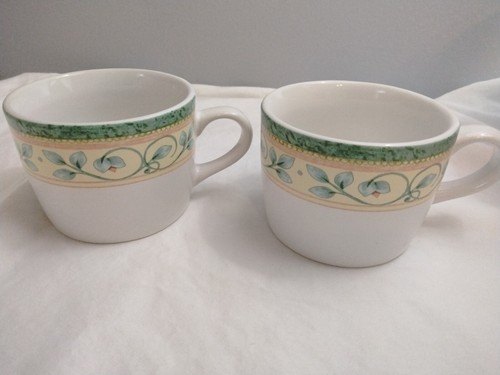 Pfaltzgraff French Quarter Flat Bottom Set Of 2 Coffee Tea Cup & Saucer - Picture 5 of 13