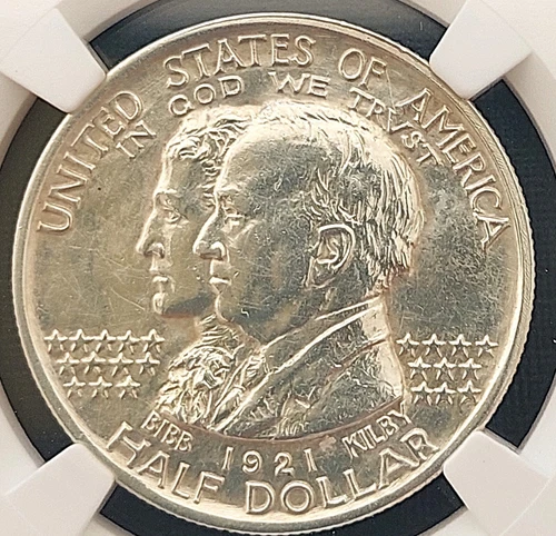 1921 50 C  Alabama , NGC Unc. details  , nice silver coin    #1924, #61-17