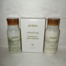 Aveda Rosemary Mint Body Care 14 pc Travel Size Soap, Conditioner Body Lotion