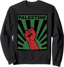 Free Palestine Propaganda-Style Palestine Fis Unisex Crewneck Sweatshirt