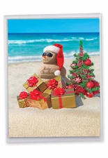 1 Big Merry Christmas Greeting Card - Season's Beachin' J6651EXSG