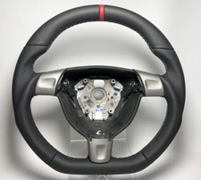 Sportive Flat Bottom Black Napa Porsche Steering Wheel 997.1 987 Carrera 997 Red