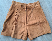 !! Italienischer Velour Leder Shorts Damen Gr...