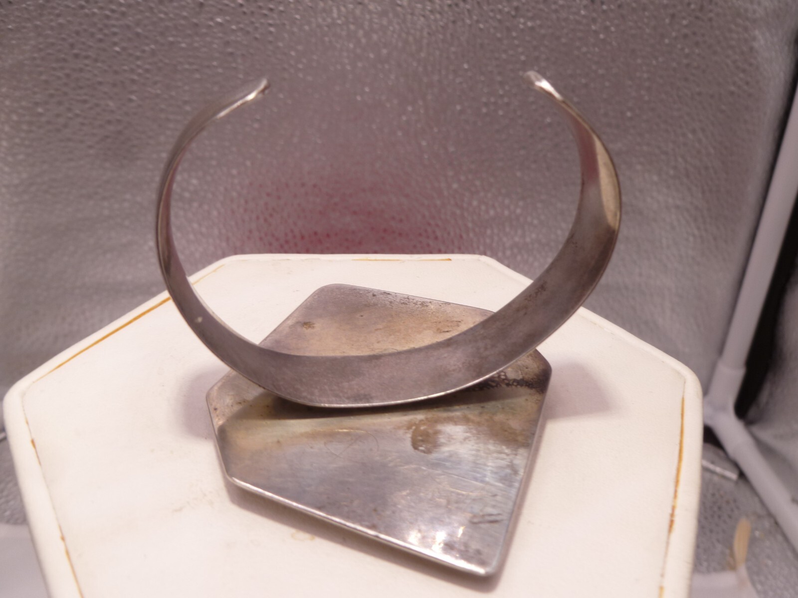 Unsigned Purple Sugilite Large Cuff Bracelet Ster… - image 9