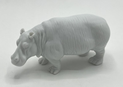 1970s Rosenthal Goes to Africa HIPPOPOTAMUS Matte White Porcelain Figurine Hippo