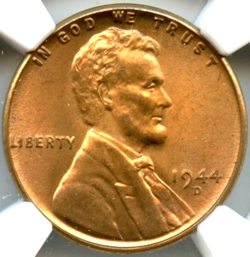 1944-D Lincoln Cent, NGC MS66RD