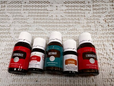 Lot 5 Young Living Premium Essential Oils Lemongrass Rosemary Copaiba Digize