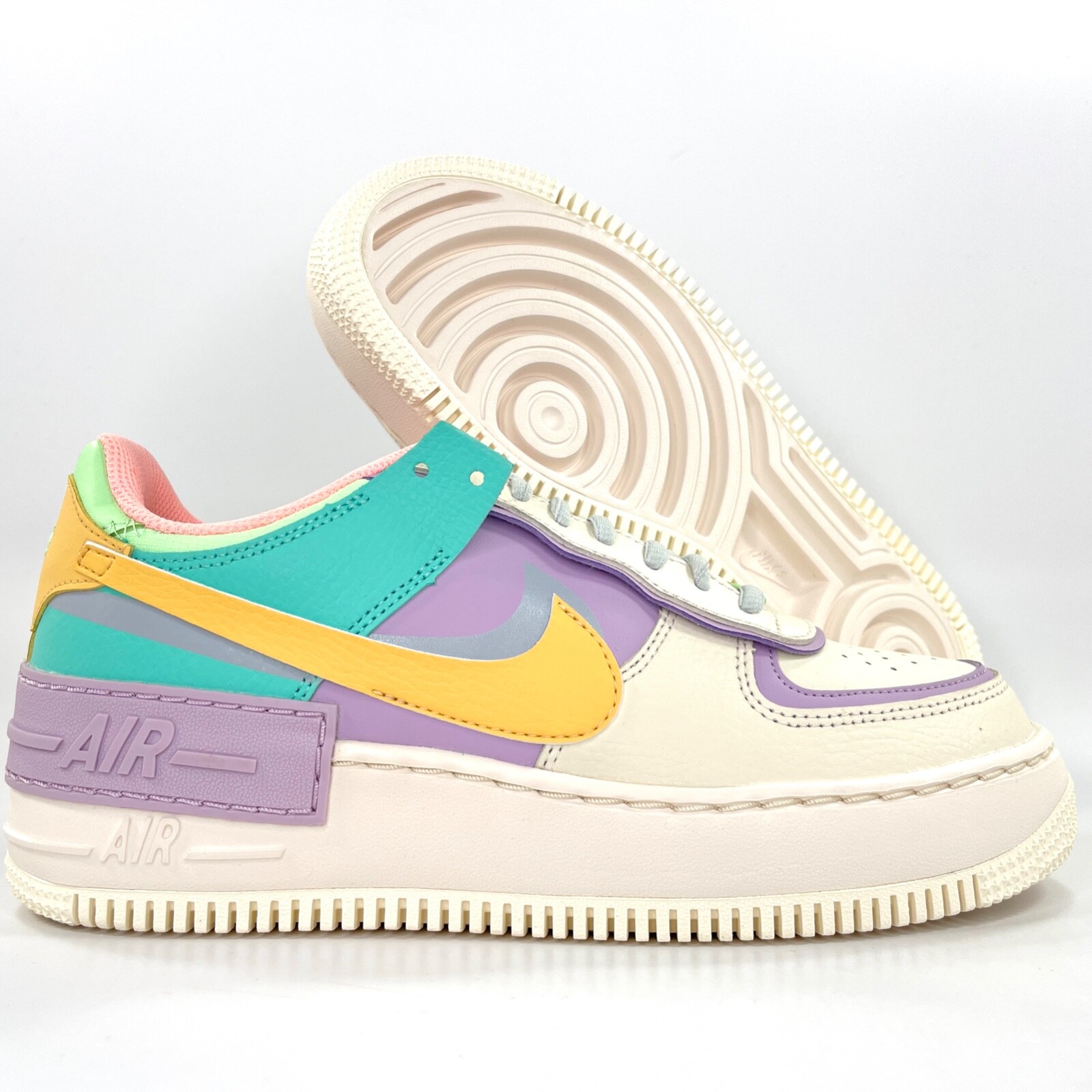 Nike W AF1 Shadow Air Force 1 Pale Ivory Gold Purple CI0919-101  Womenu0026#039;s 5.5 | eBay