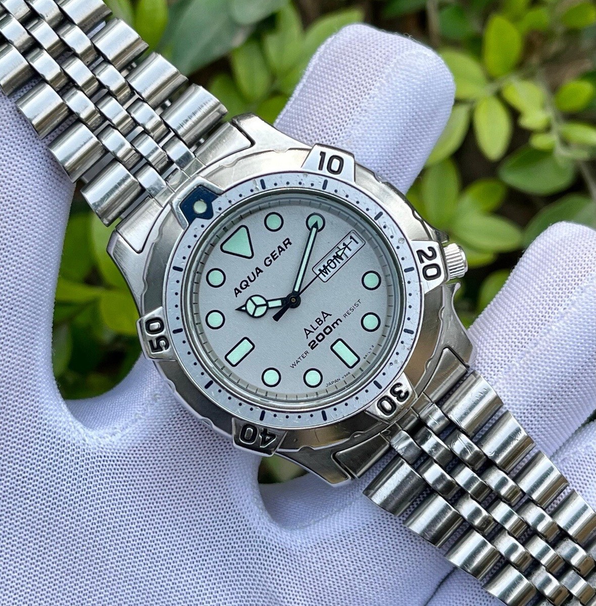 デッドストック SEIKO セイコー アルバ ALBA アルバ セイコー アクアギア 200m ダイバー 時計 デッドストック