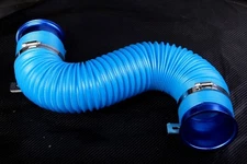 3" Air Intake Hose Flexible Pipe Filter Cold Feed Duct Induction Kit Blue 75mm