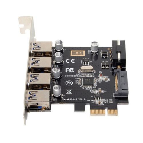 USA 5Gbps 4 Ports PCI-E to USB 3.0 HUB PCI Express Expansion Card Adapter - Picture 8 of 11