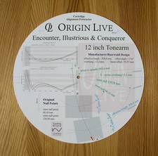Protractor for Origin Live Encounter/Illustrious/Conqueror 12" Tonearms