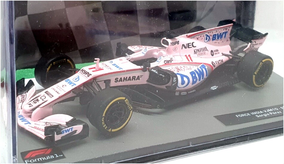Altaya 1/43 Scale F1 2017 Force India VJM10 Sergio Perez Pink Edition Diecast Model