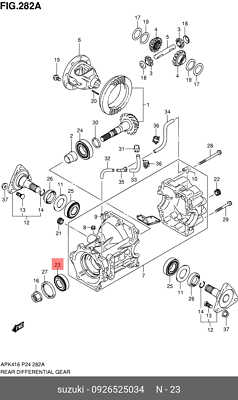 PINION BEARING REAR DIFFERENTIAL OUTER for SUZUKI SX4 KIZASHI