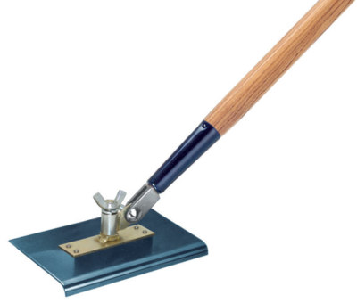 9'' x 6'' All-Angle Blue Steel Walking Edger with Handle