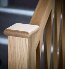 Oak Staircase Newel Post Cap With  Rounded Edge | 27mm Thickness 