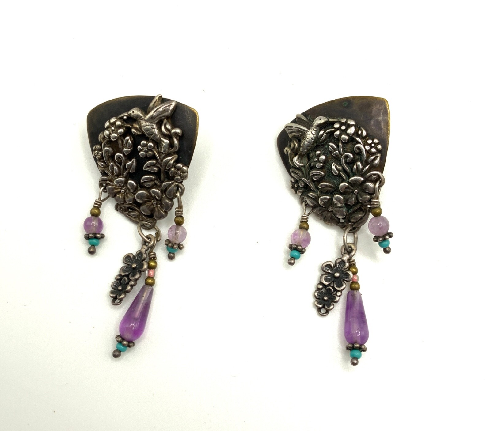 STUNNING Sterling TABRA Signed Statement Hummingb… - image 1