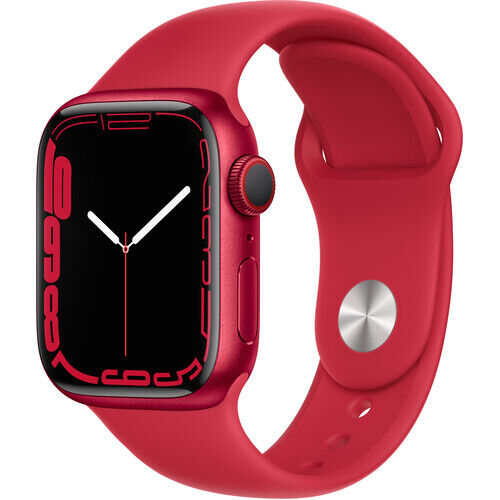 Apple Watch Series 7 (GPS + Cellular) 45mm Red Aluminum Case with Red Sport Band