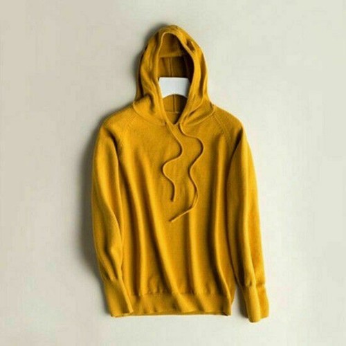 Women Hooded Sweater Knitted Cashmere Wool Pullover Hoodie Long Sleeve Jumper uk - Picture 7 of 11
