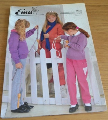 EMU * SUPERWASH DK * KINDER V-AUSSCHNITT RAGLANS PULLOVER STRICKMUSTER * 6872A