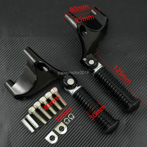 Rear Passenger Foot Pegs Pedal Mount Fit For Harley Sportster XL883 1200 04-13 - Picture 6 of 13