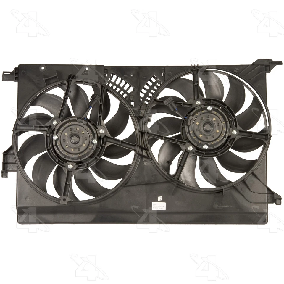 Conjunto duplo de radiador e ventilador condensador 4 estações para 2003 Saab 9-3 - Imagem 2 de 3