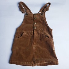 Forever 21 Kids Brown Corduroy Overall Dress Romper Size 5/6