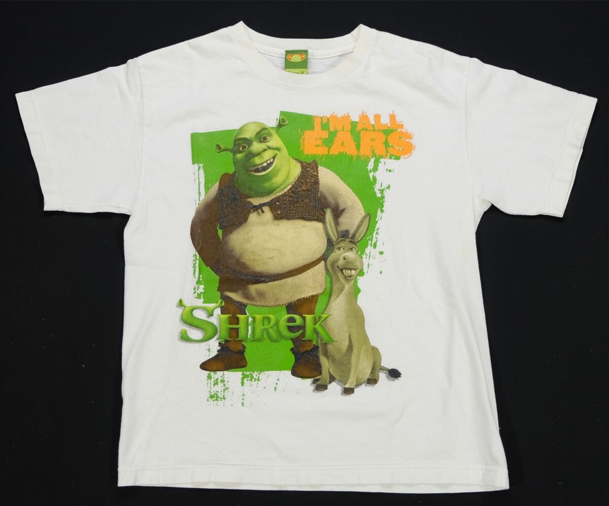 Rare Vintage Shrek 2 I'm All Ears Donkey 2004 Film T Shirt Rare Vintage Shrek 2 I'm All Ears Donkey 2004 Film T Shirt