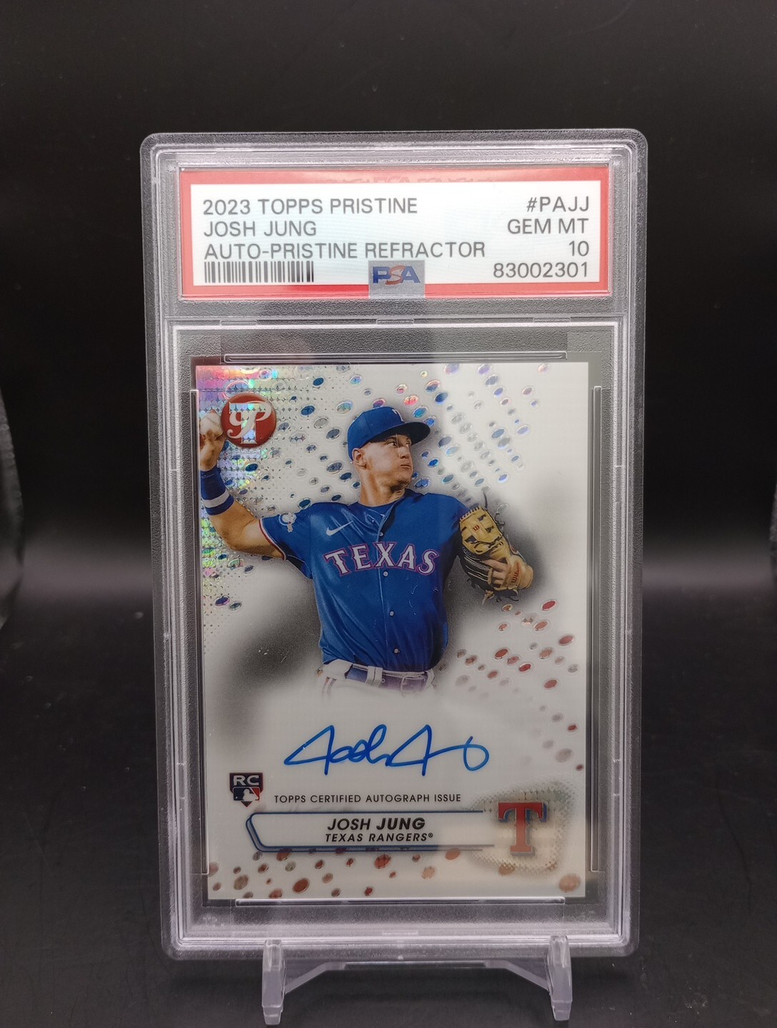 2023 Topps Pristine Josh Jung Auto Pristine Refractor PSA 10 RC /99 PA-JJ