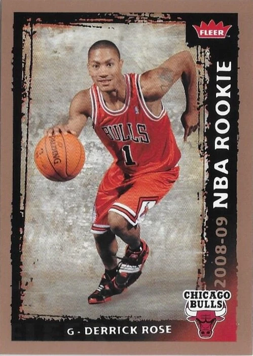 DERRICK ROSE ROOKIE CARDS X2 Fleer 2008 09 NBA RCs X 2