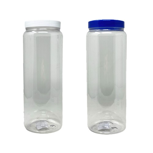 2/4 Pack of Plastic Jars w/ Lid Airtight Container for Food Storage Large 2000mL - Picture 5 of 6