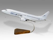 Boeing 737-400 Sky King Desk Wood Airplane New Model Large Scale 1/100