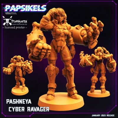 Pashneya Cyber Ravager - Papsikels - Cyberpunk Tabletop Wargaming Sci-Fi 28-32mm
