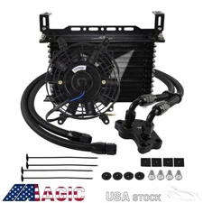 AN10 13 Row Oil Cooler Kit For BMW Mini Cooper S Supercharger R50 R52 R53+7" Fan