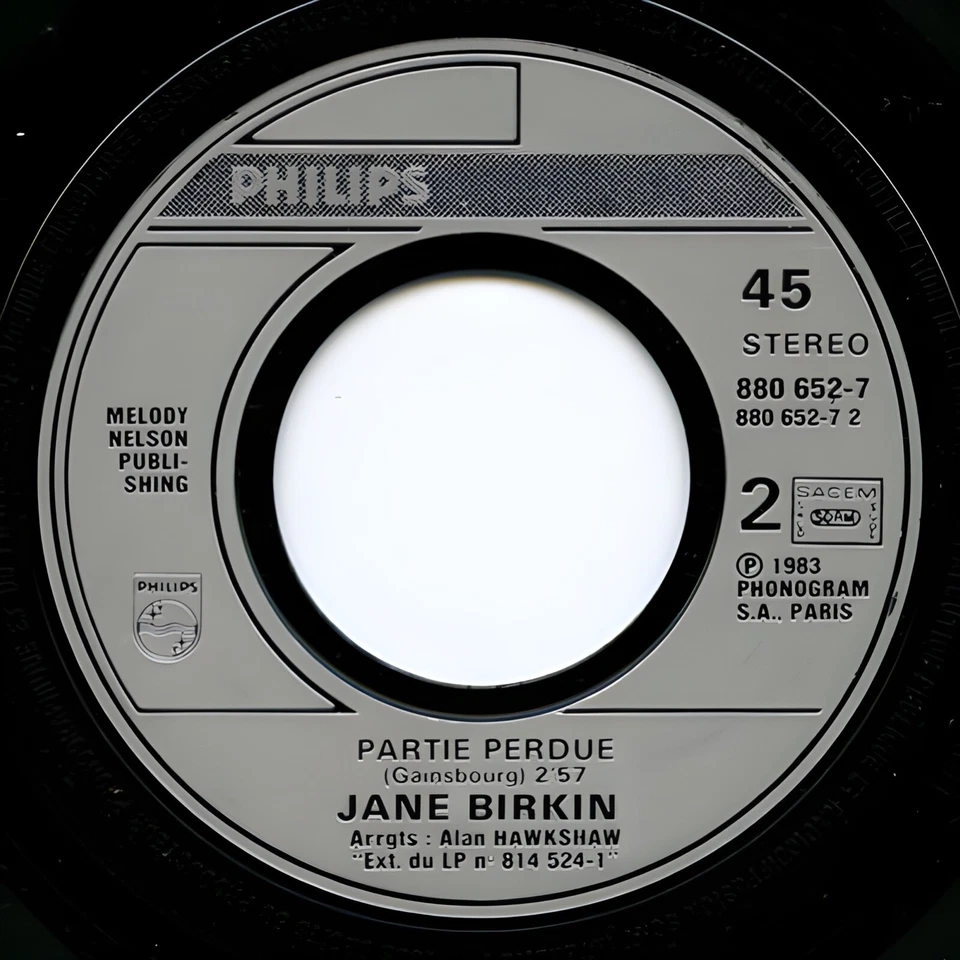 Jane Birkin - Les Dessous Chics  [ 1985 French Vinyl 7" Pop Chanson Gainsbourg ] - Image 4 of 4