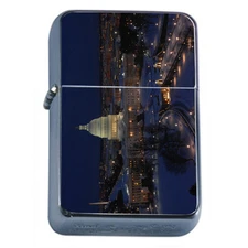 Washington D.C. D2 Flip Top Oil Lighter Wind Resistant Flame Famous Landmarks