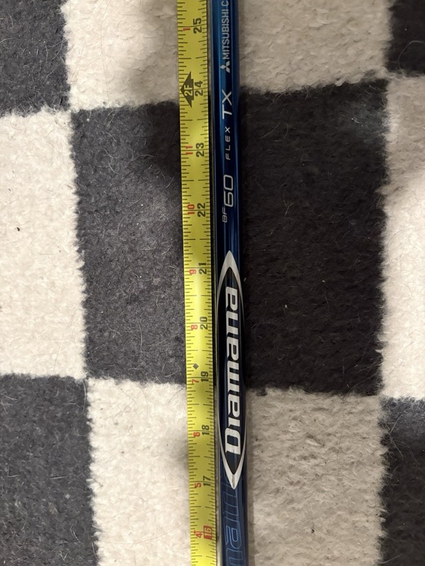 Mitsubishi Chemical Diamana BF60 TX Flex Graphite Shaft, Taylormade Adapter