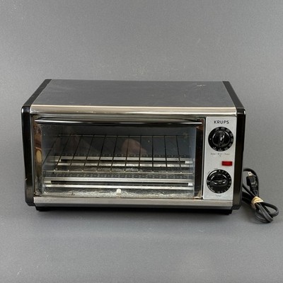 Krups Toaster Oven F228 Black Stainless Steel Bake Broil Toast 1350W TESTED
