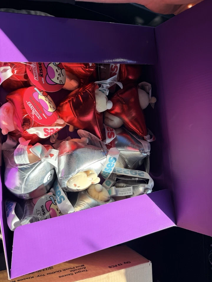 NEW Anirollz x Kisses Stuffed Plush Hershey’s Chocolate Kiss Metallic Pink NWT - Image 3 of 4