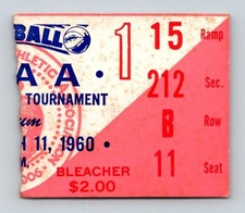1960 NCAA BASKETBALL TOURNAMENT Ticket Stub  Jerry Lucas  John Havlicek Ohio St.
