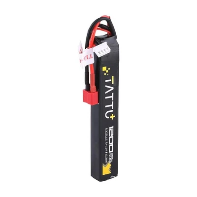 Tattu 11.1V 1200mAh 25C 3S LiPo Airsoft Stick Battery T Connector For AirsoftGun