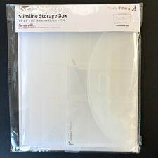 Totally Tiffany Slimline Storage Box Clear Storage 3.5x5x10in For Magnetic Sheet