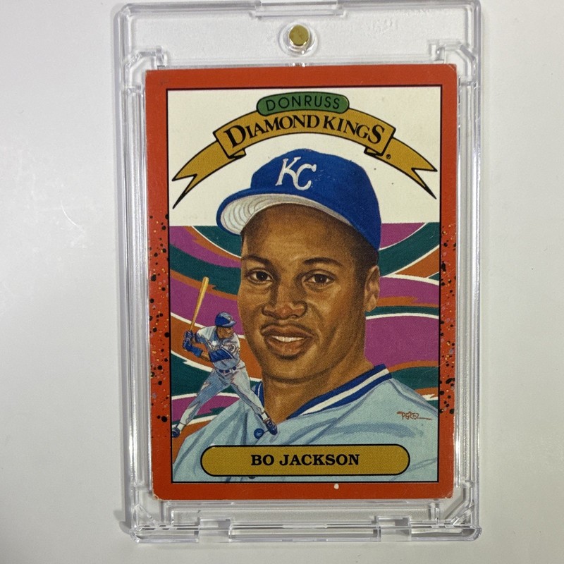 Leaf 1990 Donruss Diamond Kings Insert Bo Jackson Kansas City Royals #1
