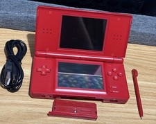 Nintendo DS Lite Red with USB Charging Cable, Stylus And Slot Cover - Tested