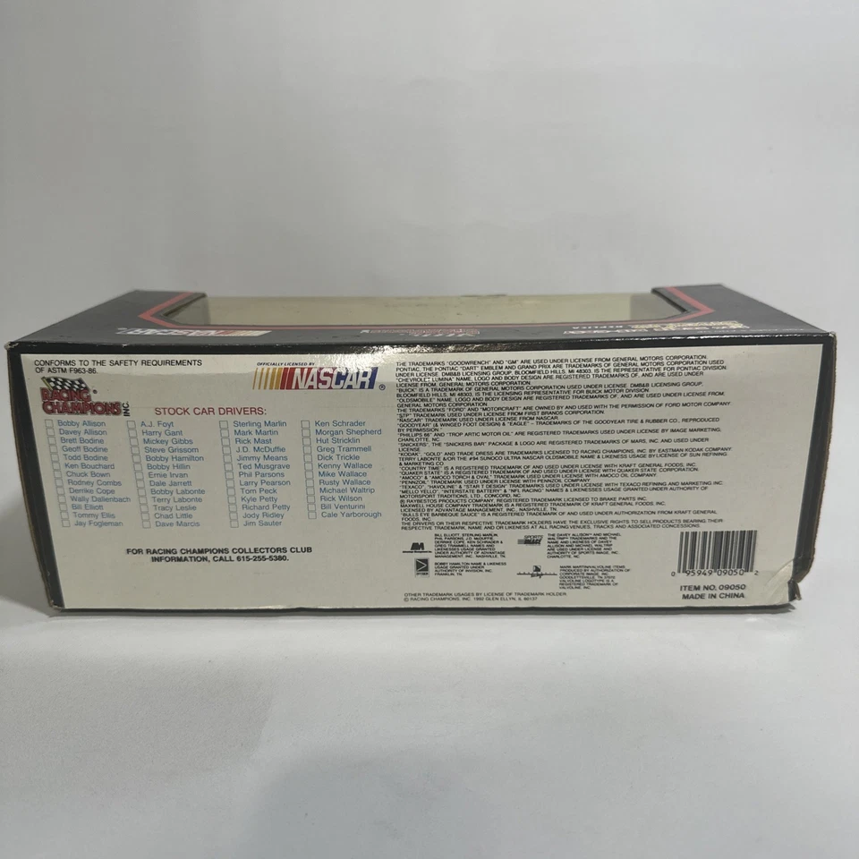 Réplica de coche de stock Nascar Racing Champions 1992 1:24 Pennzoil Michael Waltrip #30 Foto 4 de 4