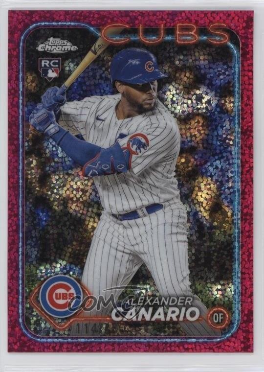 2024 Topps Chrome Magenta Speckle Refractor 114/350 Alexander Canario #174 1g2w