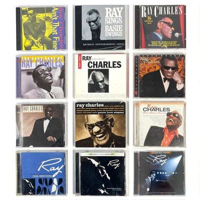 Ray Charles 12 CD Lot Hits Standards Basie Genius Blues Sunrise Fine Rhino Movie