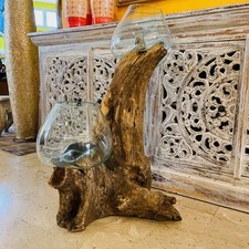 Vaso Etnico ampolla acquario radice e vetro
