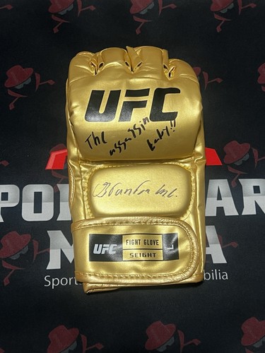 Brandon Moreno Autographed UFC MMA Gold Glove Auto Assassin Baby PSA DNA COA - Picture 1 of 2
